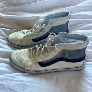 High top leather and mesh Vans